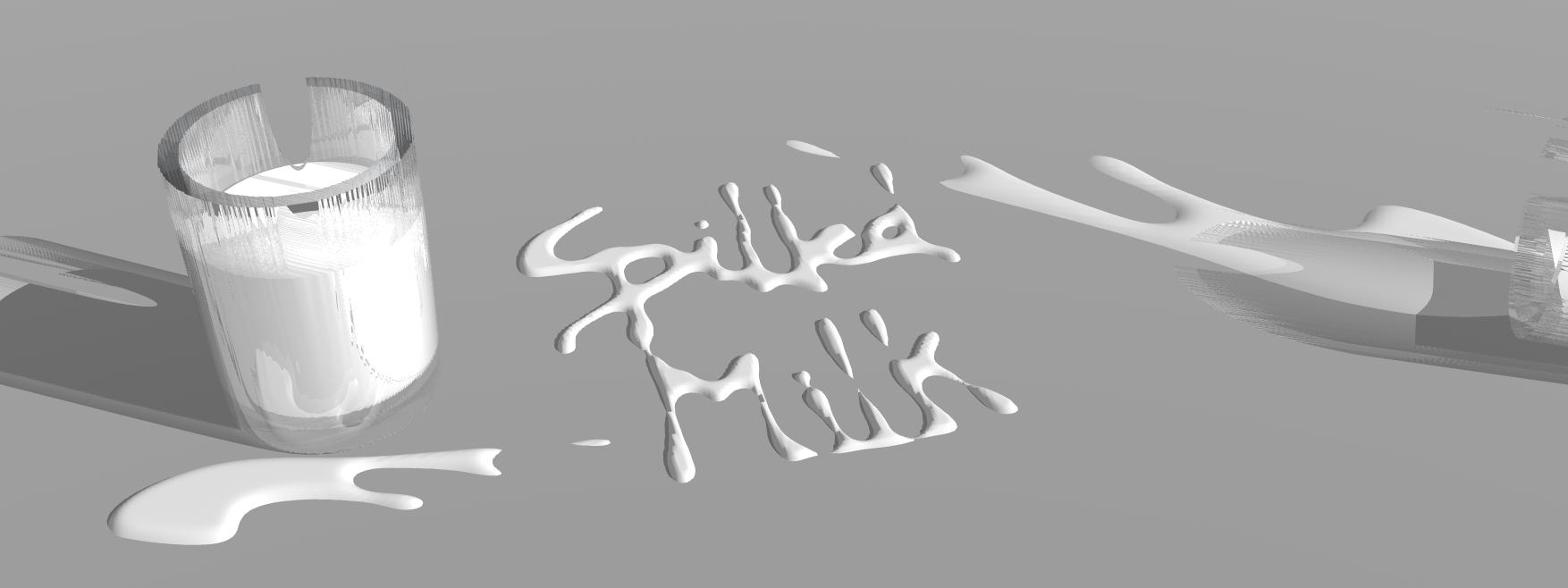 Spilled Milk logo created from spilled milk glass